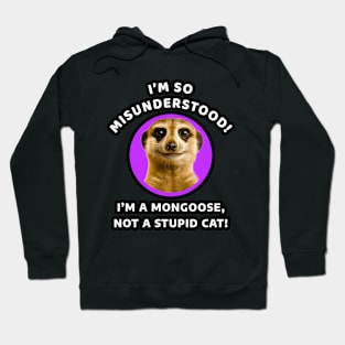 🌍 Misunderstood Meerkat, Mongoose, Stupid Cat Hoodie